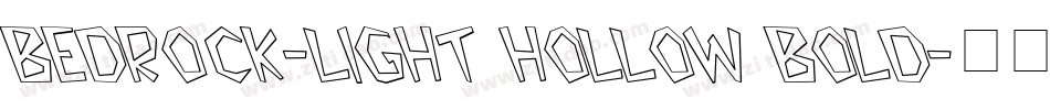 Bedrock-Light Hollow Bold字体转换